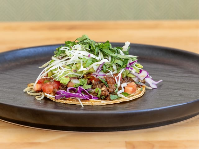 Grass Fed Beef Taco.