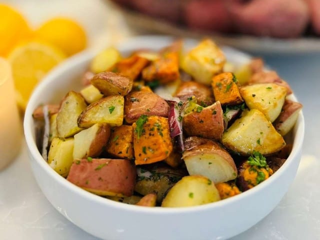 Organic Roasted Potatoes and Yams.