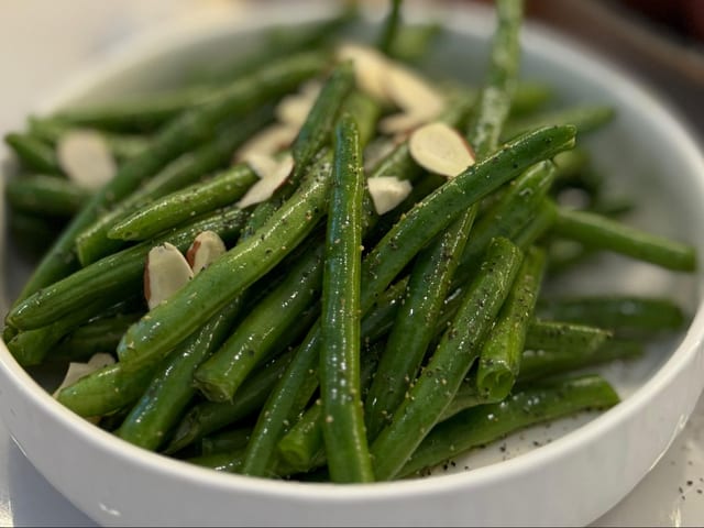 Organic Bacon Green Beans.