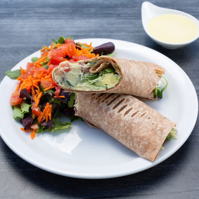 Hummus Avocado Sprouts Wrap.