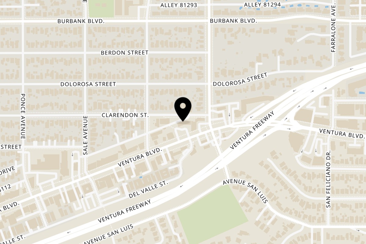 Map showing the location of Juicy Ladies Woodland Hills on 22423 Ventura Blvd in Woodland Hills